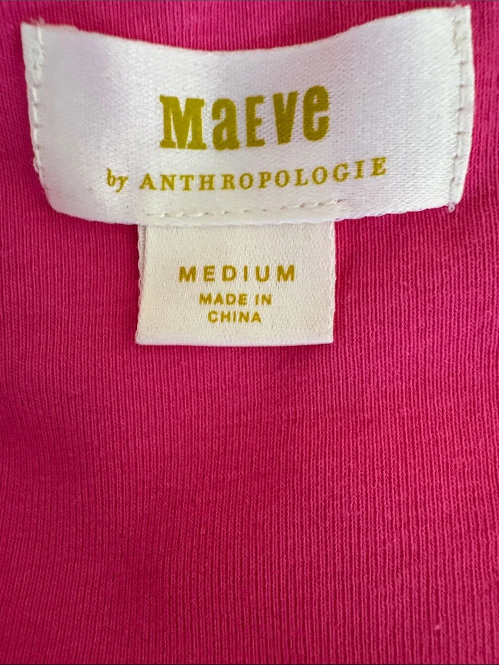 Anthropologie Maeve Hot Pink Puff Sleeve Wrap Top - Picture 4 of 4